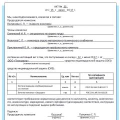 Issuance and accounting of personal protective equipment